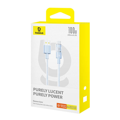 Kabel za prijenos podataka i punjenje USB-A - USB-C Baseus Gem, 100W, 2m, Plava P10373002311-01