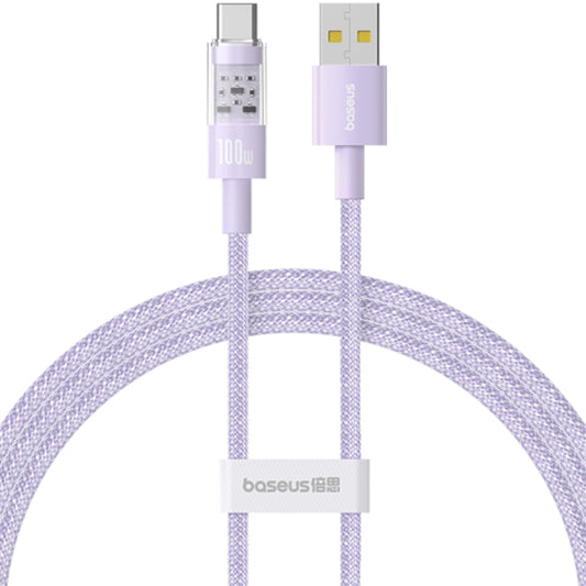 Kabel za podatke i punjenje USB-A - USB-C Baseus Gem, 100W, 2m, Ljubičasta P10373002511-01
