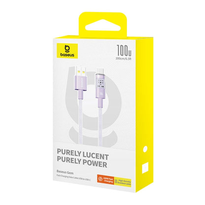 Kabel za podatke i punjenje USB-A - USB-C Baseus Gem, 100W, 2m, Ljubičasta P10373002511-01