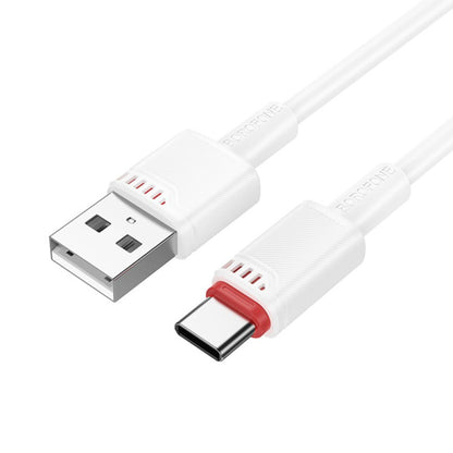 Kabel za podatke i punjenje USB-A - USB-C Borofone BX110 Beneficio, 18W, 1m, Bijeli