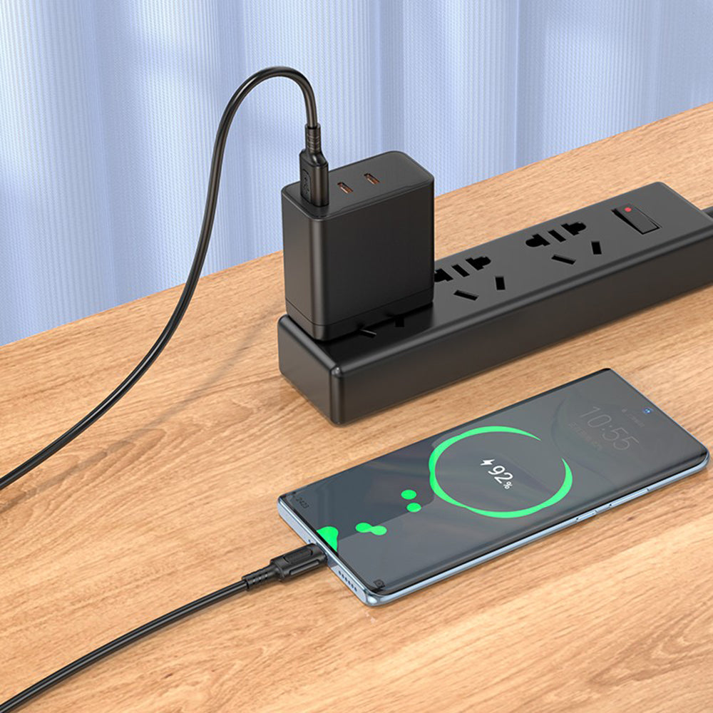 Kabel za podatke i punjenje USB-A - USB-C Borofone BX111 Feliz, 20W, 1m, Crni