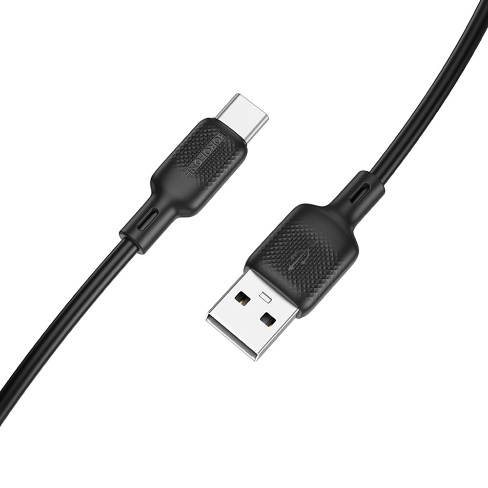 Kabel za podatke i punjenje USB-A - USB-C Borofone BX113 Lenny, 18W, 1m, Crni