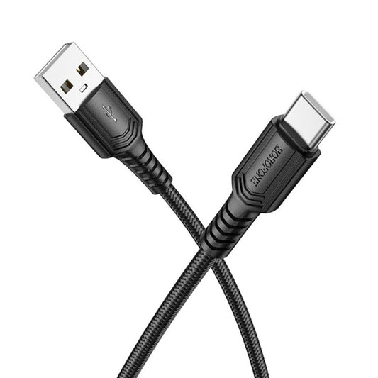 Kabel za podatke i punjenje USB-A - USB-C Borofone BX116 Certain, 18W, 1m, Crni