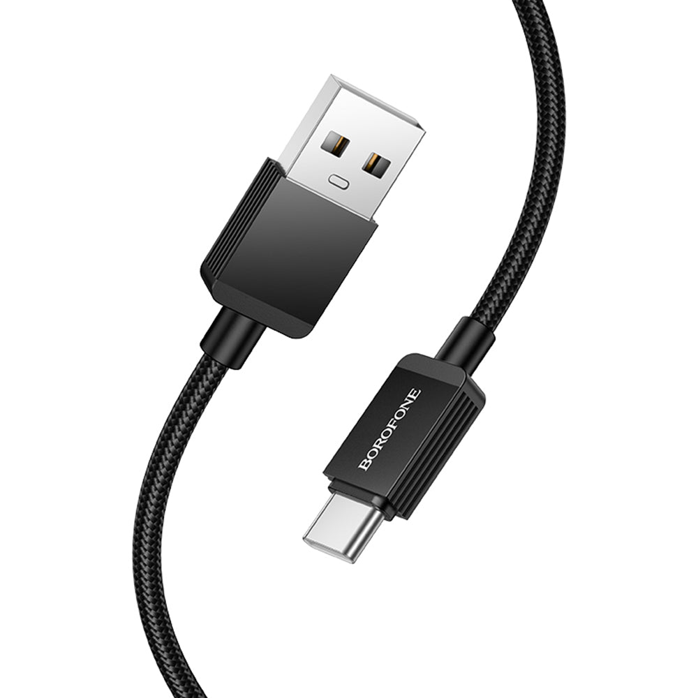Kabel za podatke i punjenje USB-A - USB-C Borofone BX120 Placer, 18W, 1m, Crni