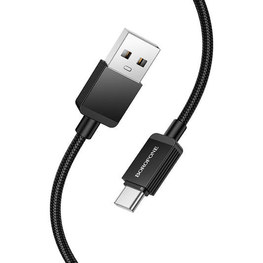 Kabel za podatke i punjenje USB-A - USB-C Borofone BX120 Placer, 18W, 1m, Crni