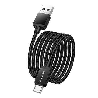Kabel za podatke i punjenje USB-A - USB-C Borofone BX120 Placer, 18W, 1m, Crni