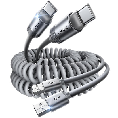 Kabel za prijenos podataka i punjenje USB-A - USB-C Lisen L114, 15W, 1m, Siva YL0125030001