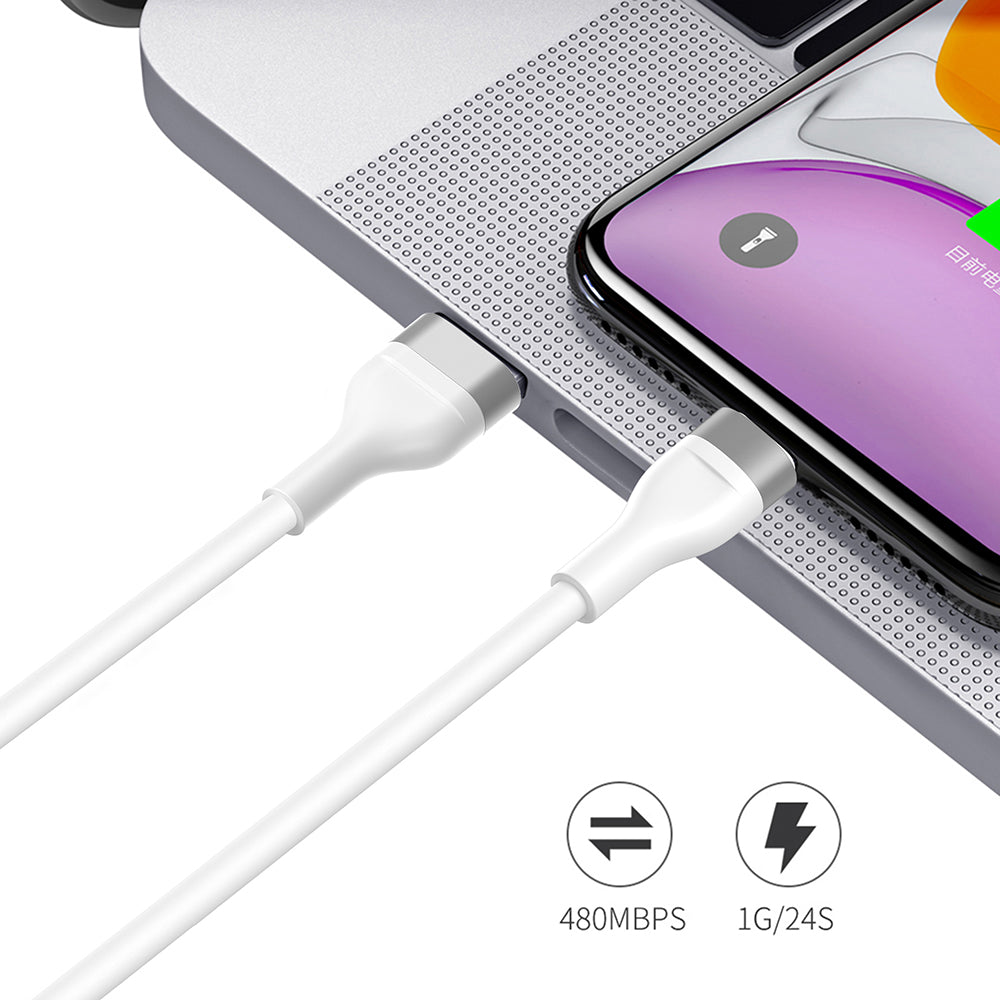 Kabel za podatke i punjenje USB-A - USB-C Lito LD02C, 18W, 1.2m, Bijeli