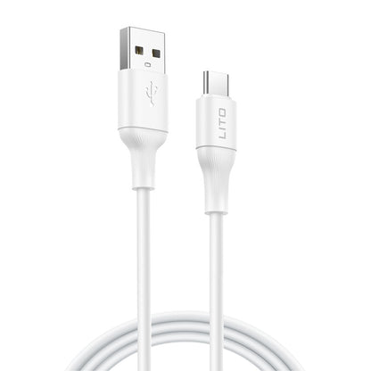 Kabel za podatke i punjenje USB-A - USB-C Lito LD06T, 18W, 1m, Bijeli
