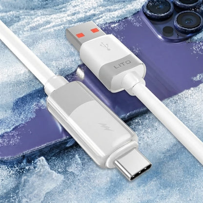 Kabel za podatke i punjenje USB-A - USB-C Lito LD07, 18W, 1m, Bijeli