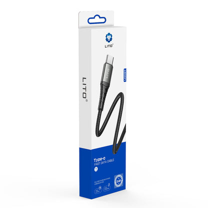 Kabel za podatke i punjenje USB-A - USB-C Lito LD08T, 18W, 1m, Crni
