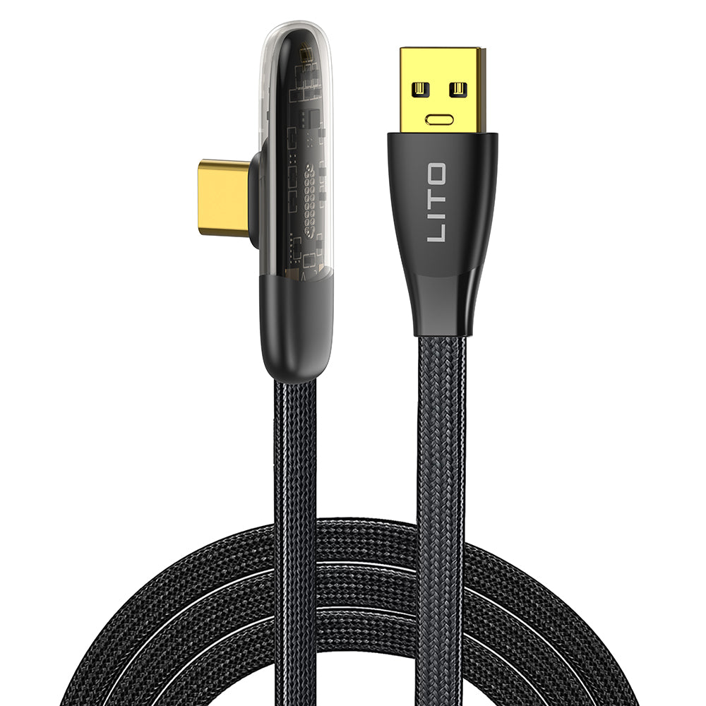 Kabel za podatke i punjenje USB-A - USB-C Lito LD11C, 18W, 1m, Crni
