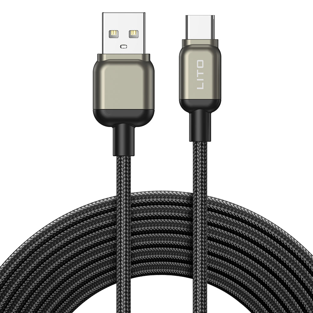 Kabel za podatke i punjenje USB-A - USB-C Lito LD17, 18W, 1m, Crni