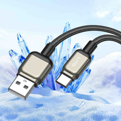 Kabel za podatke i punjenje USB-A - USB-C Lito LD17, 18W, 1m, Crni