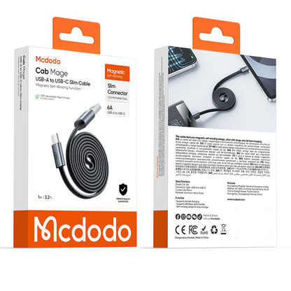 USB-A - USB-C kabel za prijenos podataka i punjenje McDodo CA-1200, 60W, 1m, Crna
