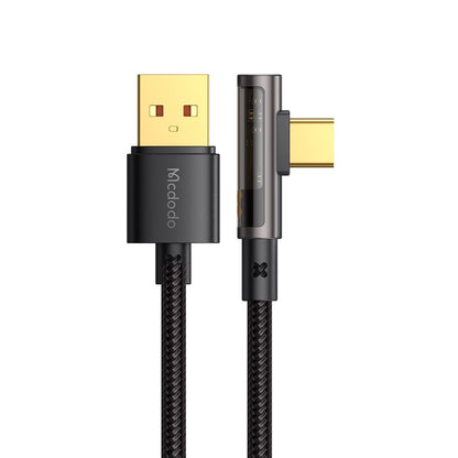 Kabel za podatke i punjenje USB-A - USB-C McDodo CA-3380 Angled, 100W, 1.2m, Crni