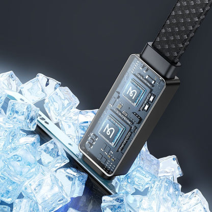 Kabel za podatke i punjenje USB-A - USB-C McDodo CA-4980 Rythm Display, 100W, 1.2m, Crni