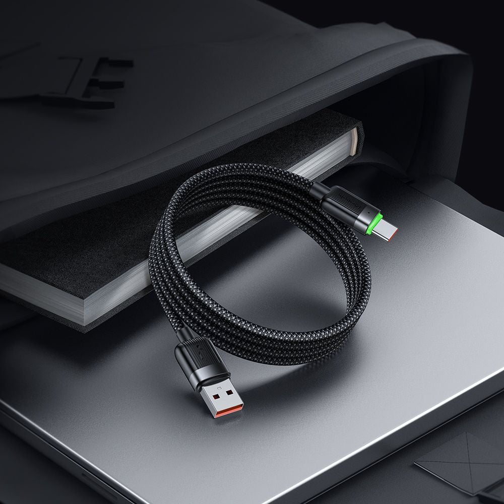Kabel za podatke i punjenje USB-A - USB-C McDodo CA-5650 Self Winding, 66W, 1.2m, Crni