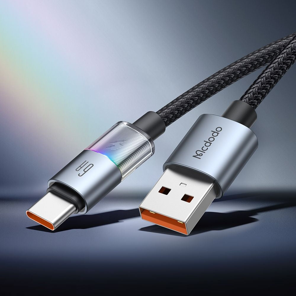 Kabel za podatke i punjenje USB-A - USB-C McDodo CA-8180 Colorful, 66W, 1.2m, Crni