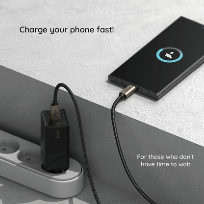 Kabel za podatke i punjenje USB-A - USB-C Ringke, 60W, 2m, Crni