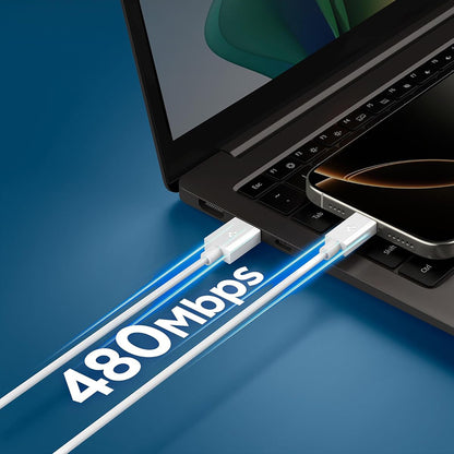 USB-A - USB-C kabel za prijenos podataka i punjenje Spigen EB6015AC, 60W, 1.5m, Bijela ACA10413