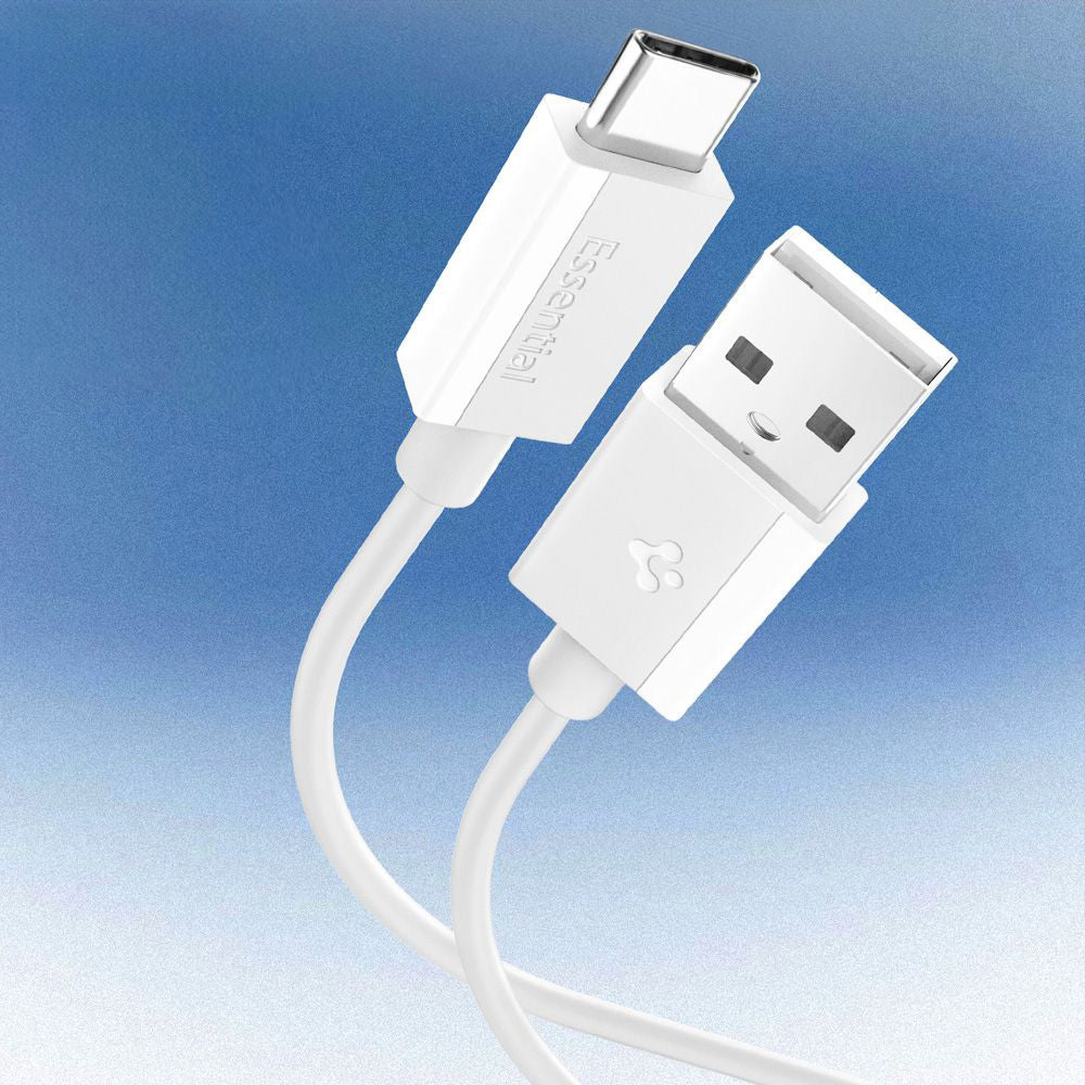Kabel za podatke i punjenje USB-A - USB-C Spigen Essential, 60W, 2m, Bijeli ACA08716
