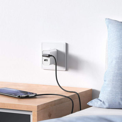 Kabel za prijenos podataka i punjenje USB-A - USB-C UGREEN US176 Angled, 18W, 3m, Sivi