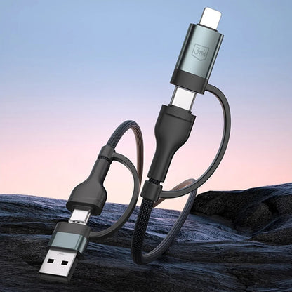 Kabel za podatke i punjenje USB-A / USB-C - USB-C / Lightning 3MK Hyper N, 60W, 1.2m, Crni