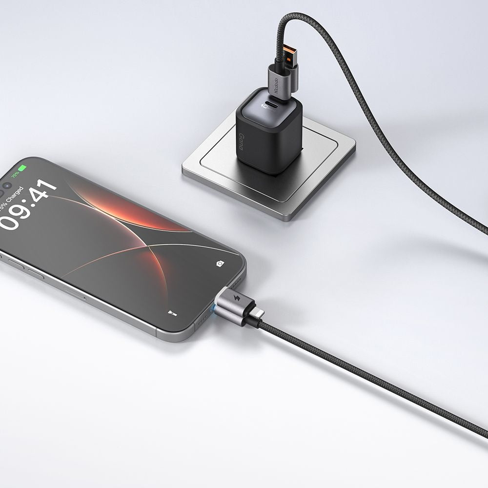 Kabel za prijenos podataka i punjenje USB-A / USB-C - USB-C / Lightning McDodo CA-6560, 60W, 1.2m, Crna