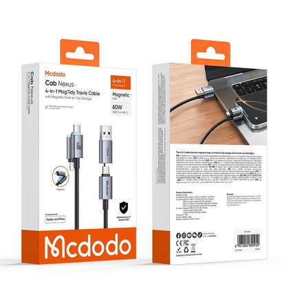 Kabel za prijenos podataka i punjenje USB-A / USB-C - USB-C / Lightning McDodo CA-6560, 60W, 1.2m, Crna