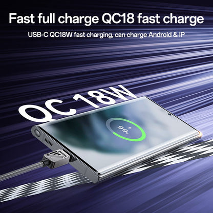 Kabel za podatke i punjenje USB-A - USB-C Yesido CA135C, 18W, 1.2m, Crni