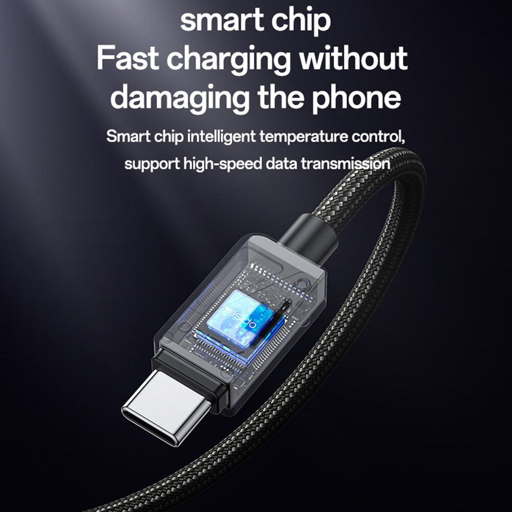 Kabel za podatke i punjenje USB-A - USB-C Yesido CA135C, 18W, 1.2m, Crni