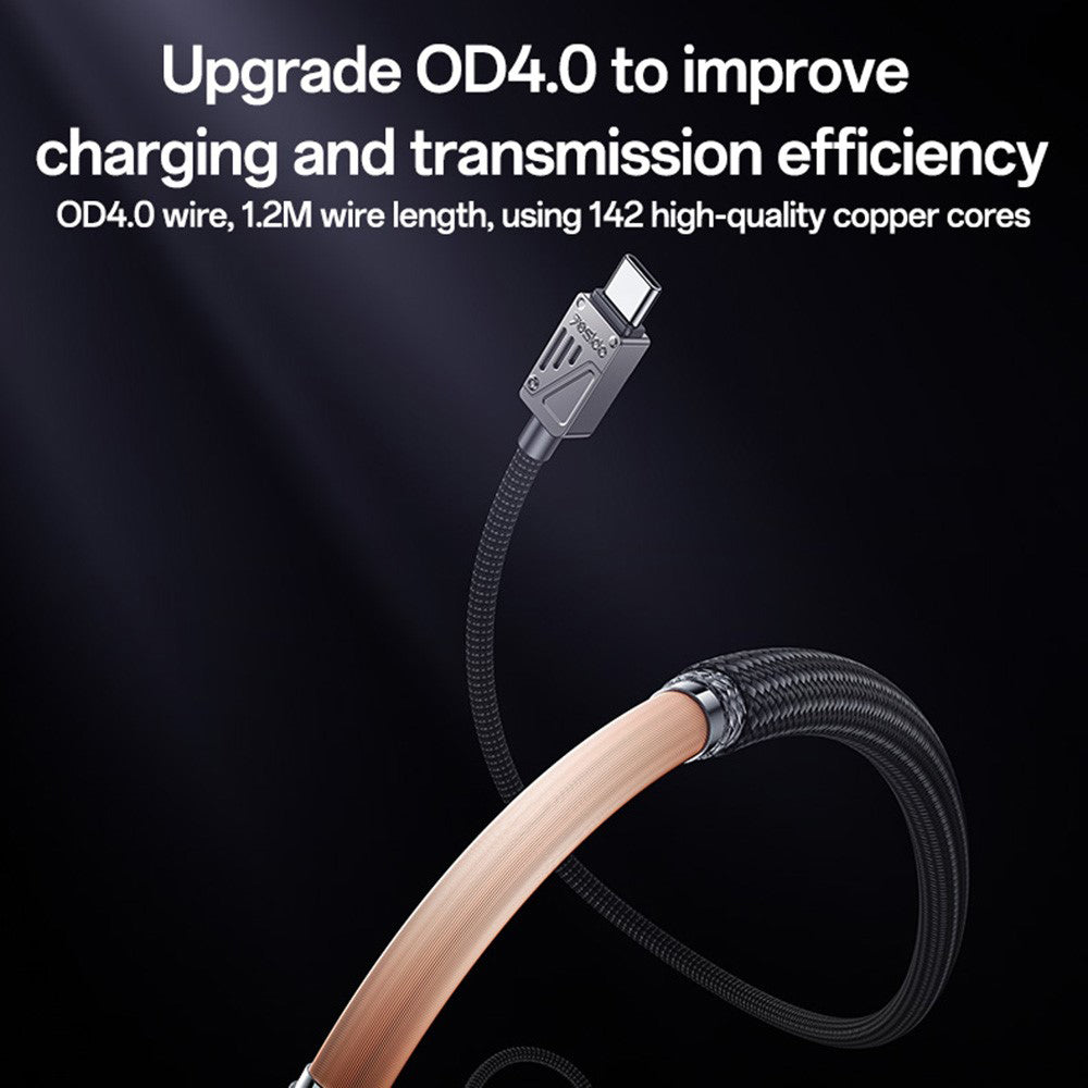 Kabel za podatke i punjenje USB-A - USB-C Yesido CA135C, 18W, 1.2m, Crni