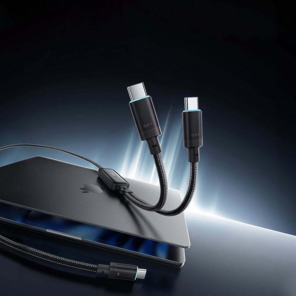 USB-C kabel za prijenos podataka i punjenje - 2 x USB-C Cuktech C2C615, 140W, 1.5m, Crni CKC2C615GLBK