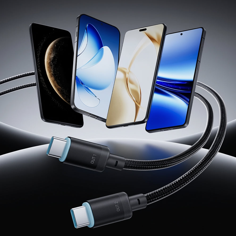 USB-C kabel za prijenos podataka i punjenje - 2 x USB-C Cuktech C2C615, 140W, 1.5m, Crni CKC2C615GLBK