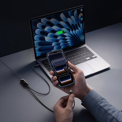 USB-C kabel za prijenos podataka i punjenje - 2 x USB-C Cuktech C2C615, 140W, 1.5m, Crni CKC2C615GLBK
