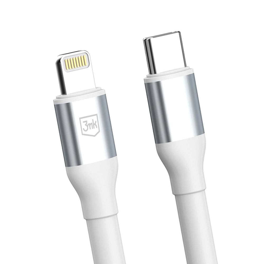 Kabel za podatke i punjenje USB-C - Lightning 3MK Hyper N, 20W, 1m, Bijeli