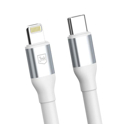 USB-C kabel za prijenos podataka i punjenje - Lightning 3MK Hyper N, 27W, 2m, Bijela
