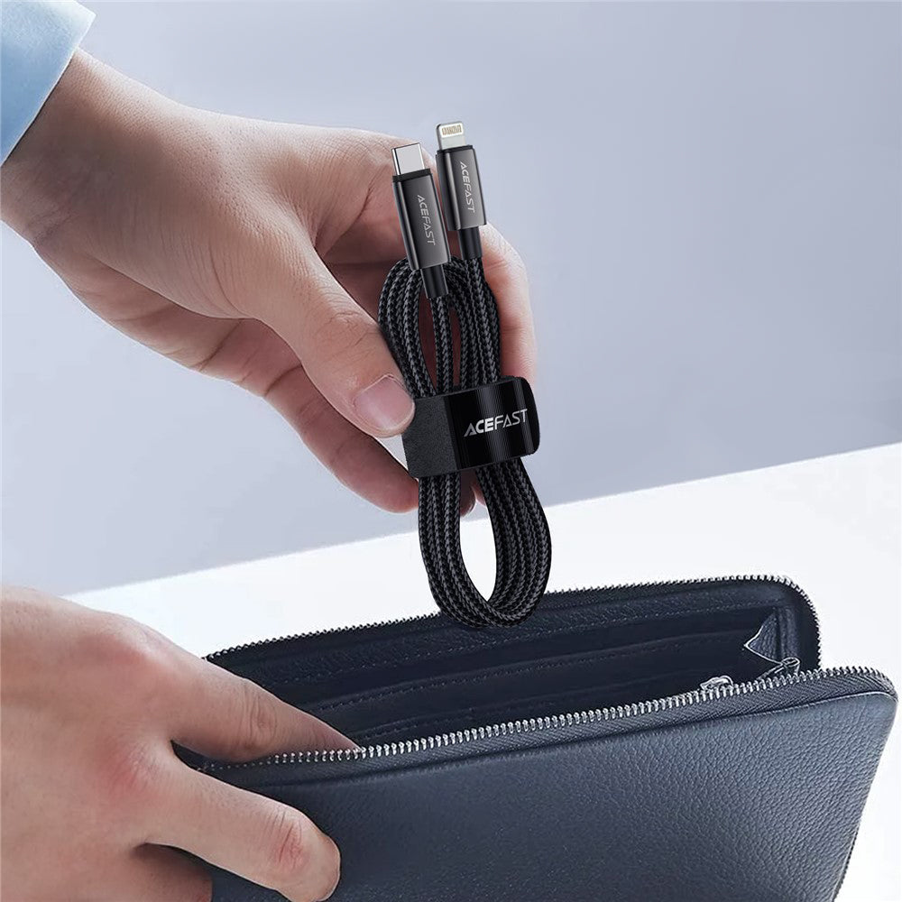 Kabel za podatke i punjenje USB-C - Lightning Acefast C23-01, 30W, 1.2m, Crni