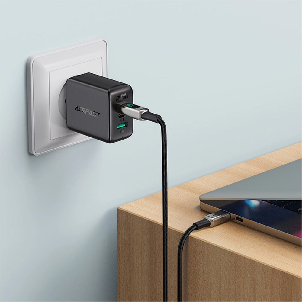 Kabel za prijenos podataka i punjenje USB-C - Lightning Acefast C6-01 Display, 20W, 1.2m, Crni