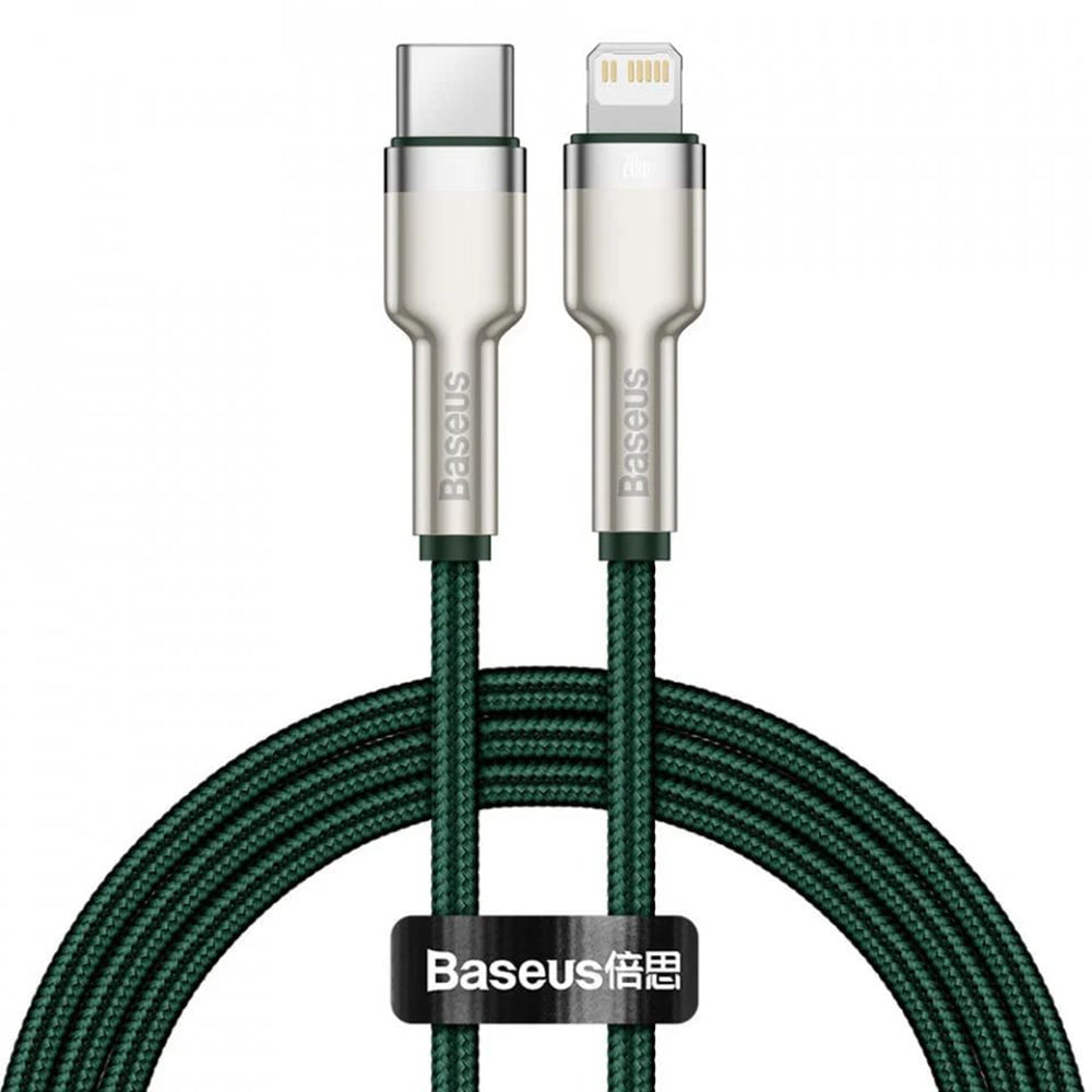 Kabel za podatke i punjenje USB-C - Lightning Baseus Cafule Metal, 20W, 1m, Zelen CATLJK-A06