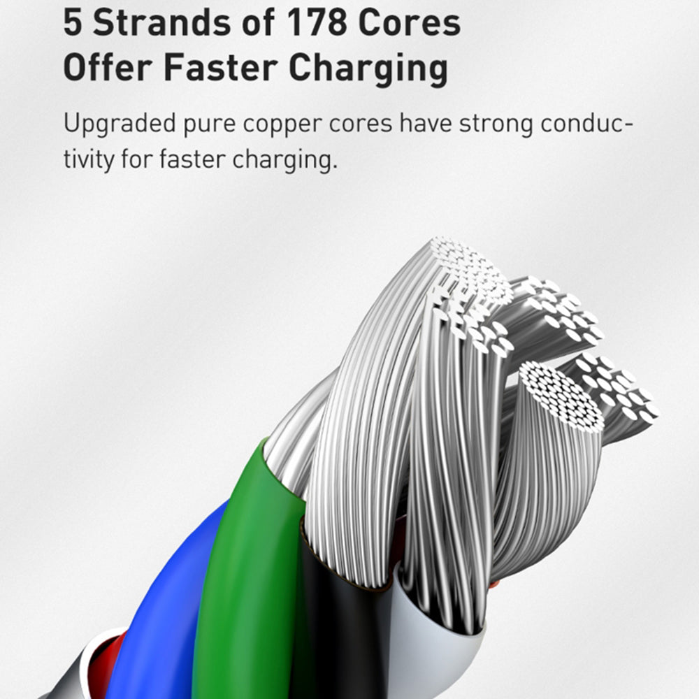 Kabel za podatke i punjenje USB-C - Lightning Baseus Cafule Metal, 20W, 1m, Zelen CATLJK-A06