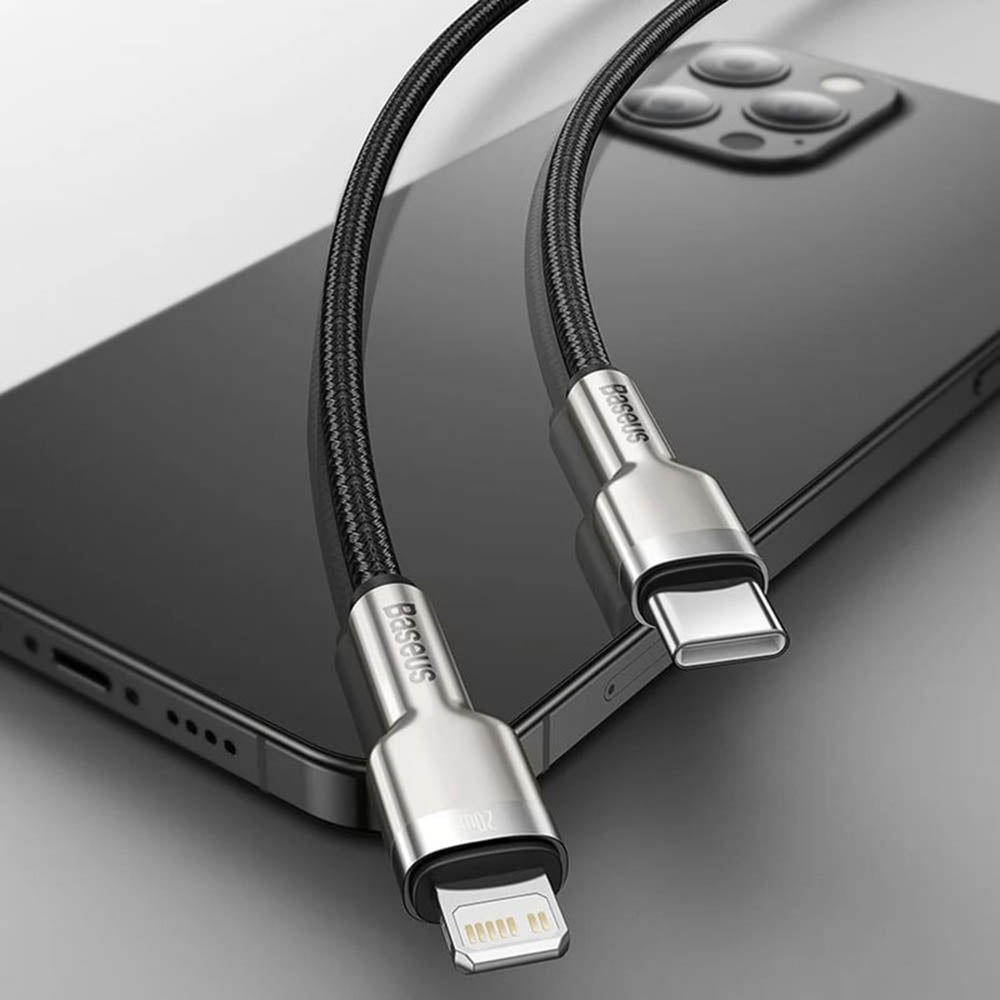 Kabel za podatke i punjenje USB-C - Lightning Baseus Cafule Metal, 20W, 1m, Zelen CATLJK-A06