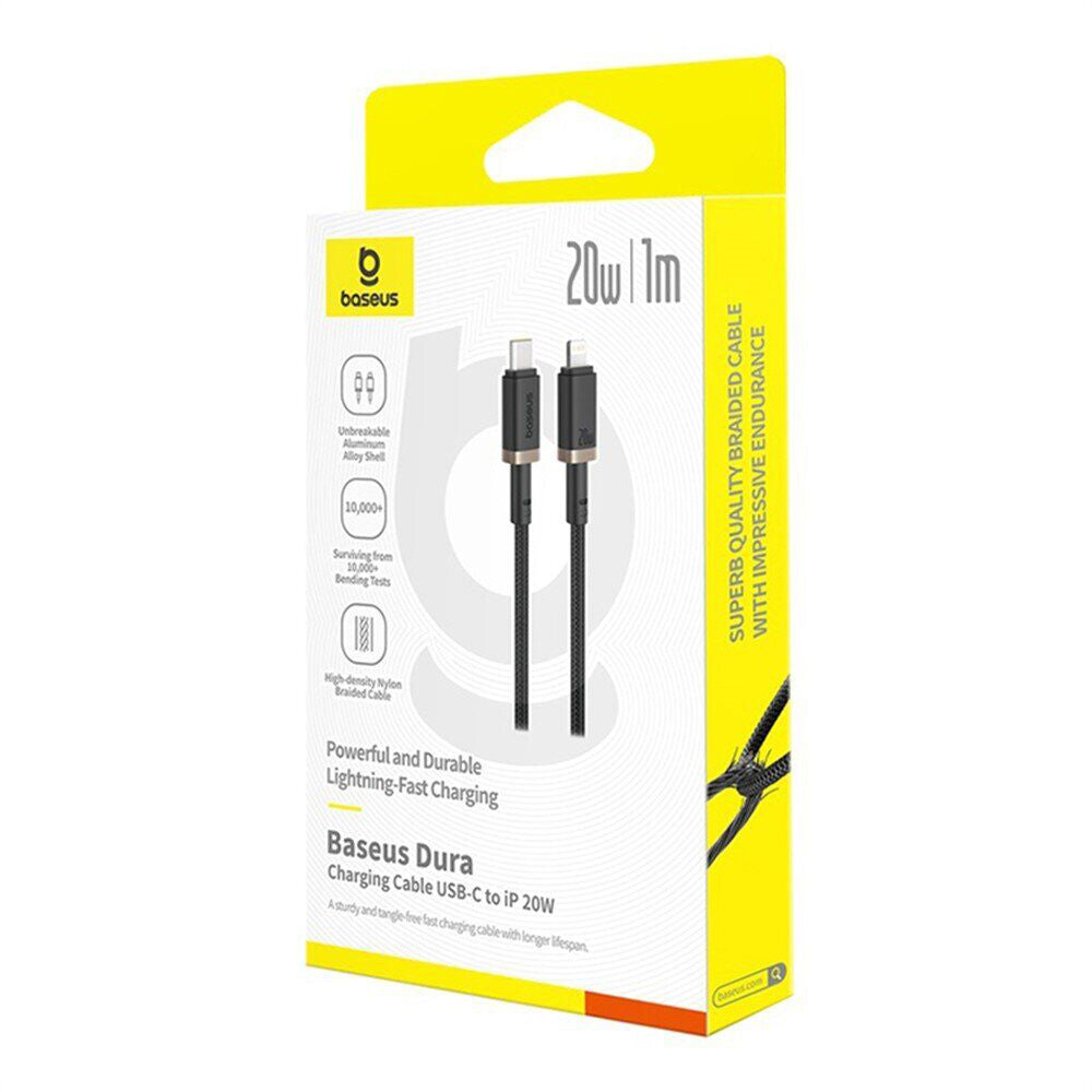 Kabel za prijenos podataka i punjenje USB-C - Lightning Baseus Dura Series, 20W, 1m, Zlatno Crni P10377800U01-03