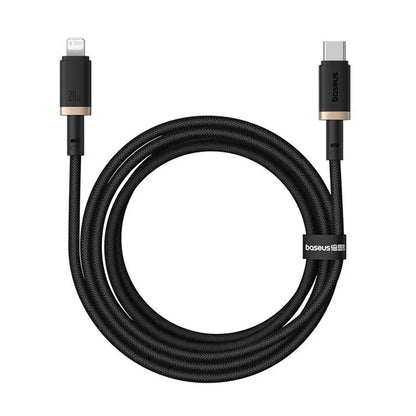 Kabel za prijenos podataka i punjenje USB-C - Lightning Baseus Dura Series, 20W, 2m, Zlatno Crni P10377800U01-02