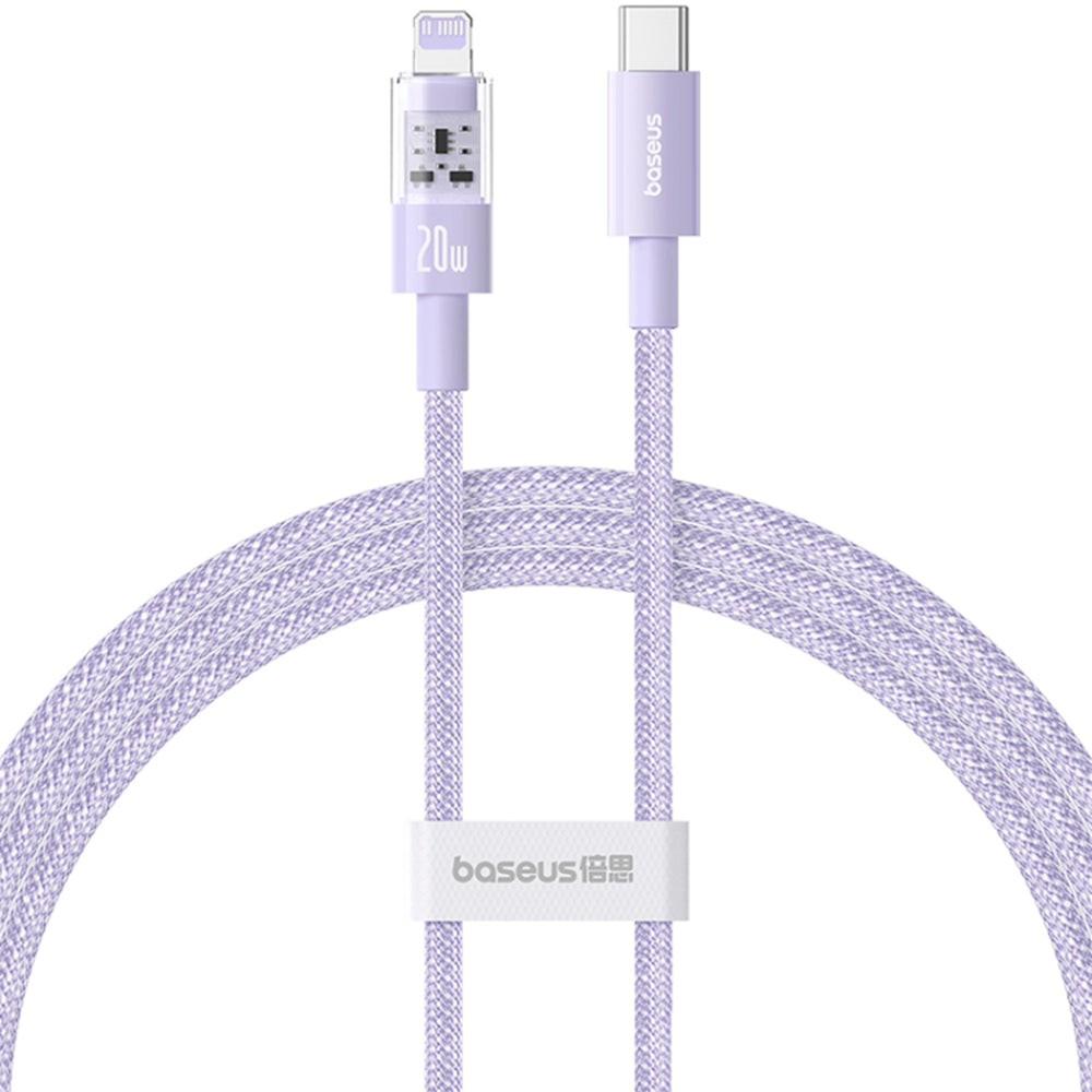 Kabel za podatke i punjenje USB-C - Lightning Baseus Gem, 20W, 1m, Ljubičasta P10373001511-00