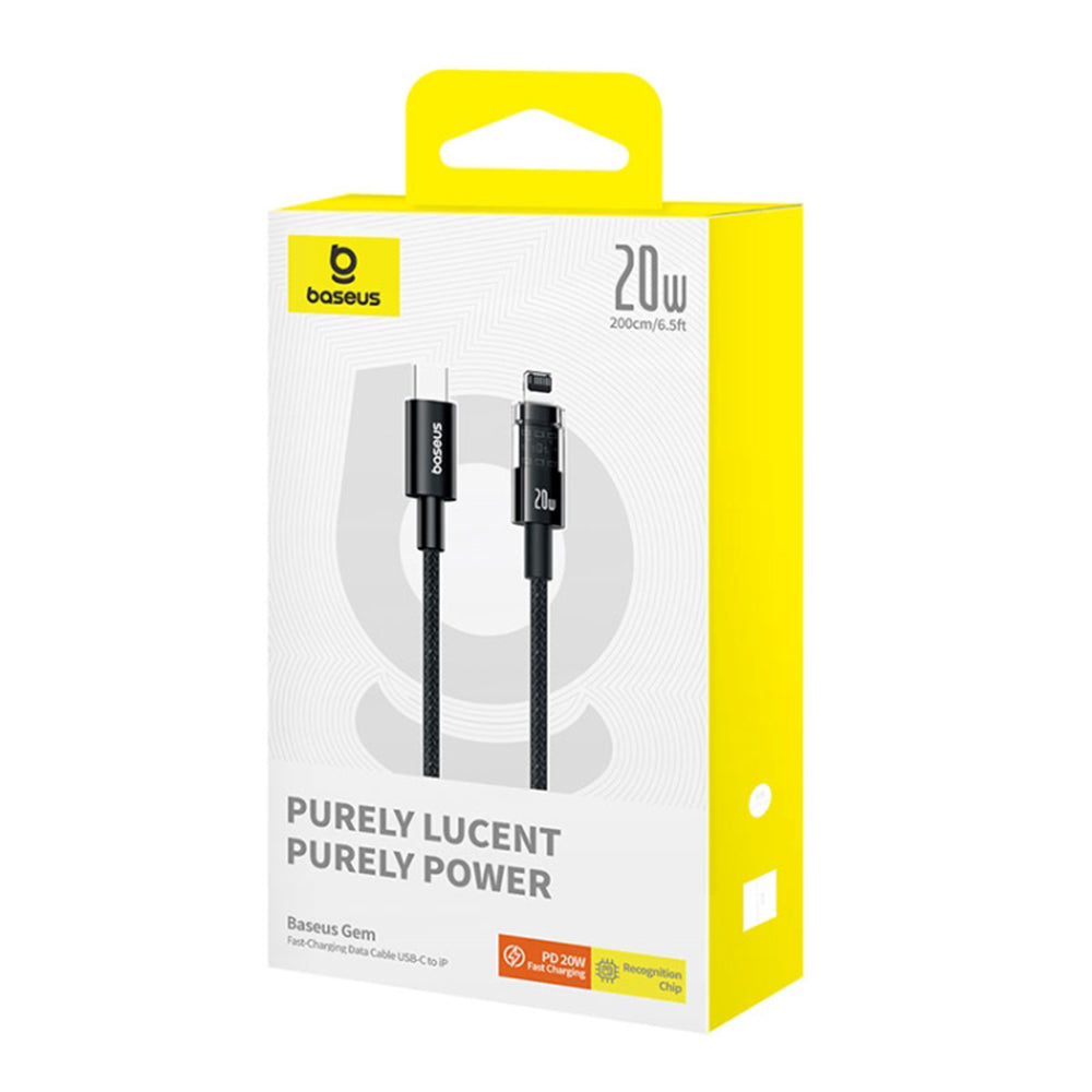 Kabel za prijenos podataka i punjenje USB-C - Lightning Baseus Gem, 20W, 2m, Bijeli P10373001211-01