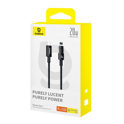 Kabel za prijenos podataka i punjenje USB-C - Lightning Baseus Gem, 20W, 2m, Bijeli P10373001211-01