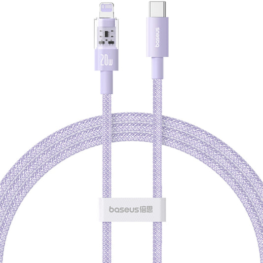 Kabel za prijenos podataka i punjenje USB-C - Lightning Baseus Gem, 20W, 2m, Ljubičasti P10373001511-01