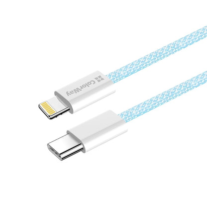 Kabel za podatke i punjenje USB-C - Lightning ColorWay CW-CBPDCL061, 27W, 1m, Plavi